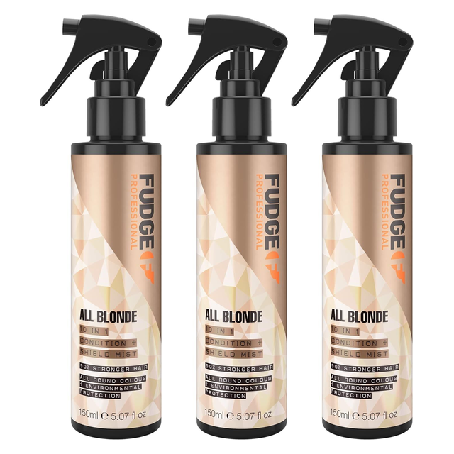 3x Fudge Professional 150ml All Blonde Condition & Shield Mist (Pack)
