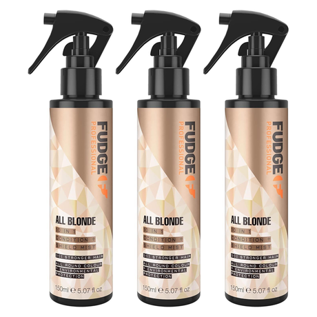 3x Fudge Professional 150ml All Blonde Condition & Shield Mist (Pack)