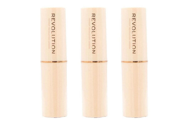 3x Revolution 6.2g Fast Base Stick Cream Foundation Dewy Finish - F1