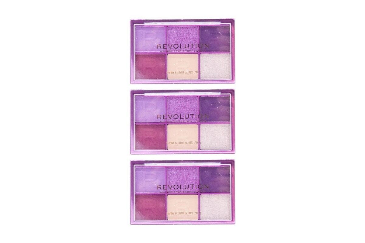3x Revolution Mini Shadow Palette Mini Colour Reloaded Eye Shadow - Purple Please