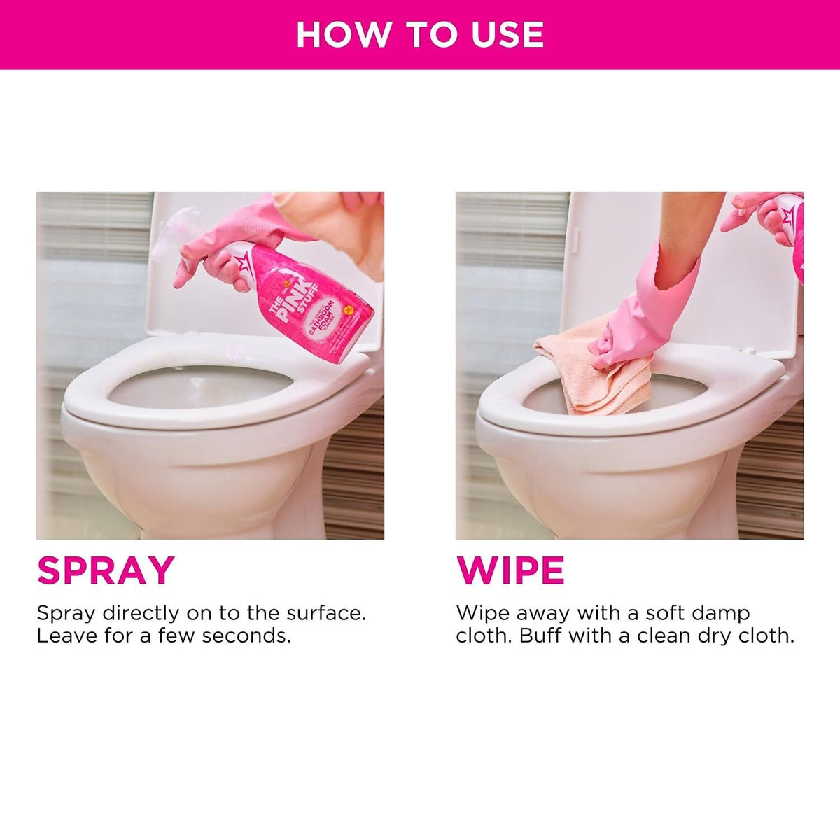 6x The Pink Stuff Miracle Bathroom Foam Cleaner Spray 750ml Bulk Pack - Limescale Remover