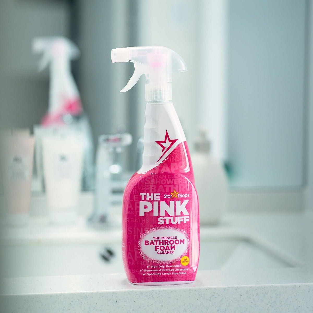 6x The Pink Stuff Miracle Bathroom Foam Cleaner Spray 750ml Bulk Pack - Limescale Remover