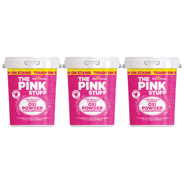 3x The Pink Stuff Miracle Laundry Oxi Powder Stain Remover 1kg Bulk Pack - Colours & Whites
