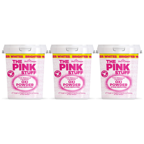 3x The Pink Stuff Miracle Laundry Oxi Powder Stain Remover 1kg Bulk Pack - Whites