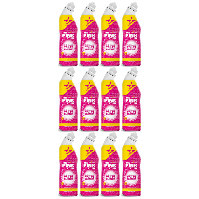 12x The Pink Stuff Miracle Toilet Cleaner Foam 750ml Bulk Pack - Limescale & Stain Remover