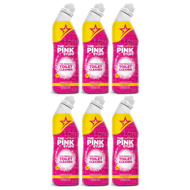 6x The Pink Stuff Miracle Toilet Cleaner Foam 750ml Bulk Pack - Limescale & Stain Remover