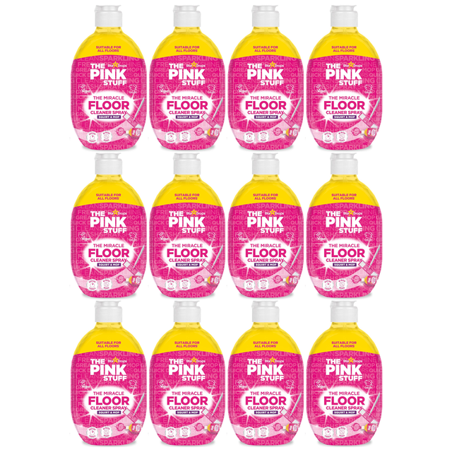 12x The Pink Stuff Miracle Floor Cleaner Spray 750ml Bulk Pack - Squirt & Mop (No Bucket)