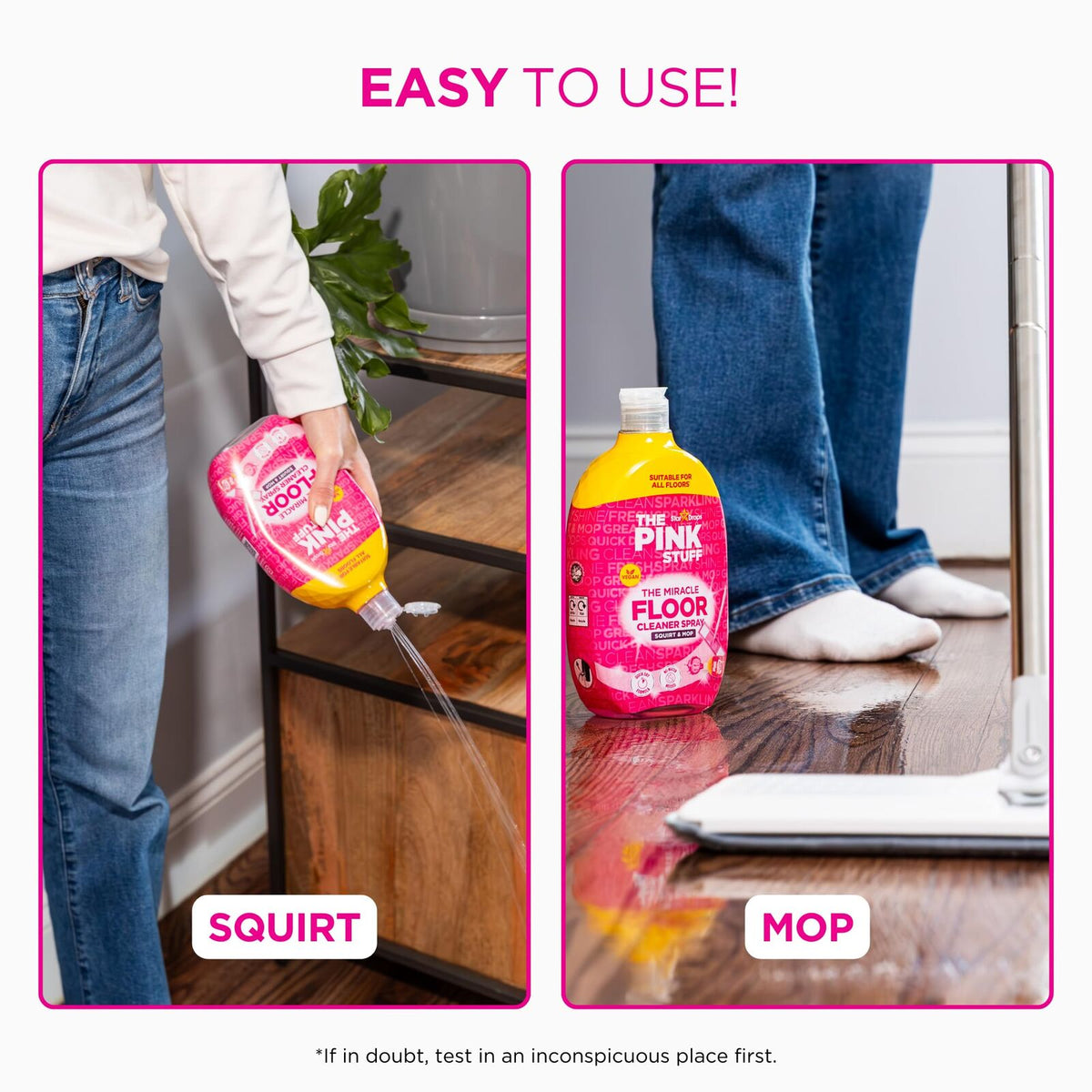 3x The Pink Stuff Miracle Floor Cleaner Spray 750ml Pack - Squirt & Mop (No Bucket)