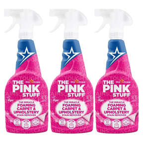 3x The Pink Stuff Miracle Foaming Carpet & Upholstery Stain Remover 500ml Pack - Oxi Spray