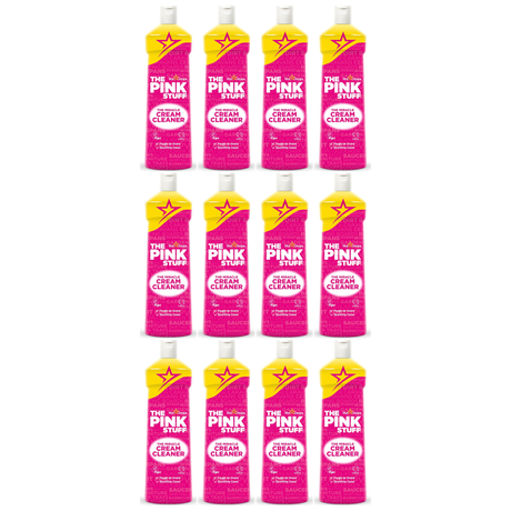 12x The Pink Stuff Miracle Cream Cleaner 500ml Bulk Pack - Multi-Purpose (Household Surfaces)