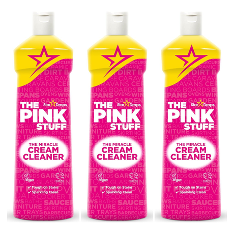 3x The Pink Stuff Miracle Cream Cleaner 500ml Pack - Multi-Purpose (Household Surfaces)