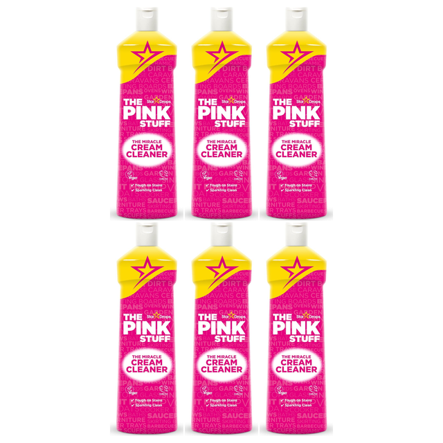 6x The Pink Stuff Miracle Cream Cleaner 500ml Bulk Pack - Multi-Purpose (Household Surfaces)