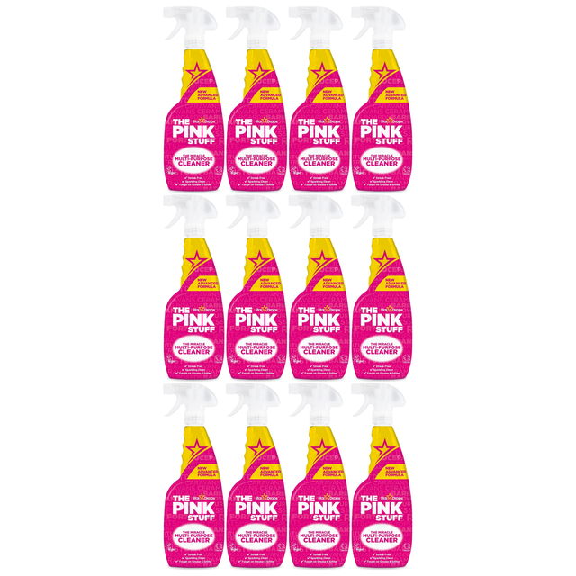 12x The Pink Stuff Stardrops Miracle Multi Purpose Cleaner Spray 750ml Bulk Pack - Pink