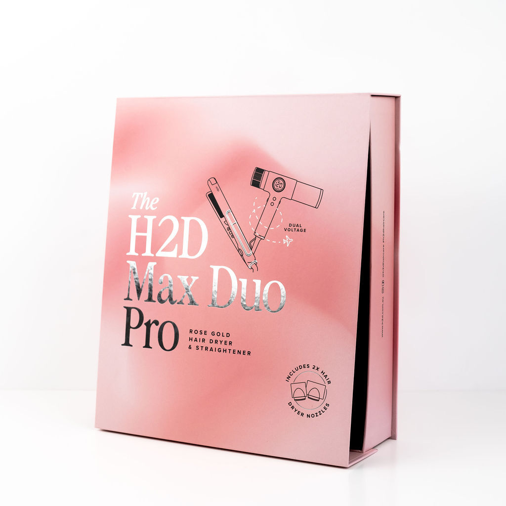H2D Max Duo Linear Straightener & Blowdryer Combo - Rose Gold