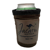 Jacaru 5068 Oilskin Stubby Holder - Wool Lined Can Cooler (Made in Australia)