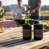 Jacaru 5068 Oilskin Stubby Holder - Wool Lined Can Cooler (Made in Australia)
