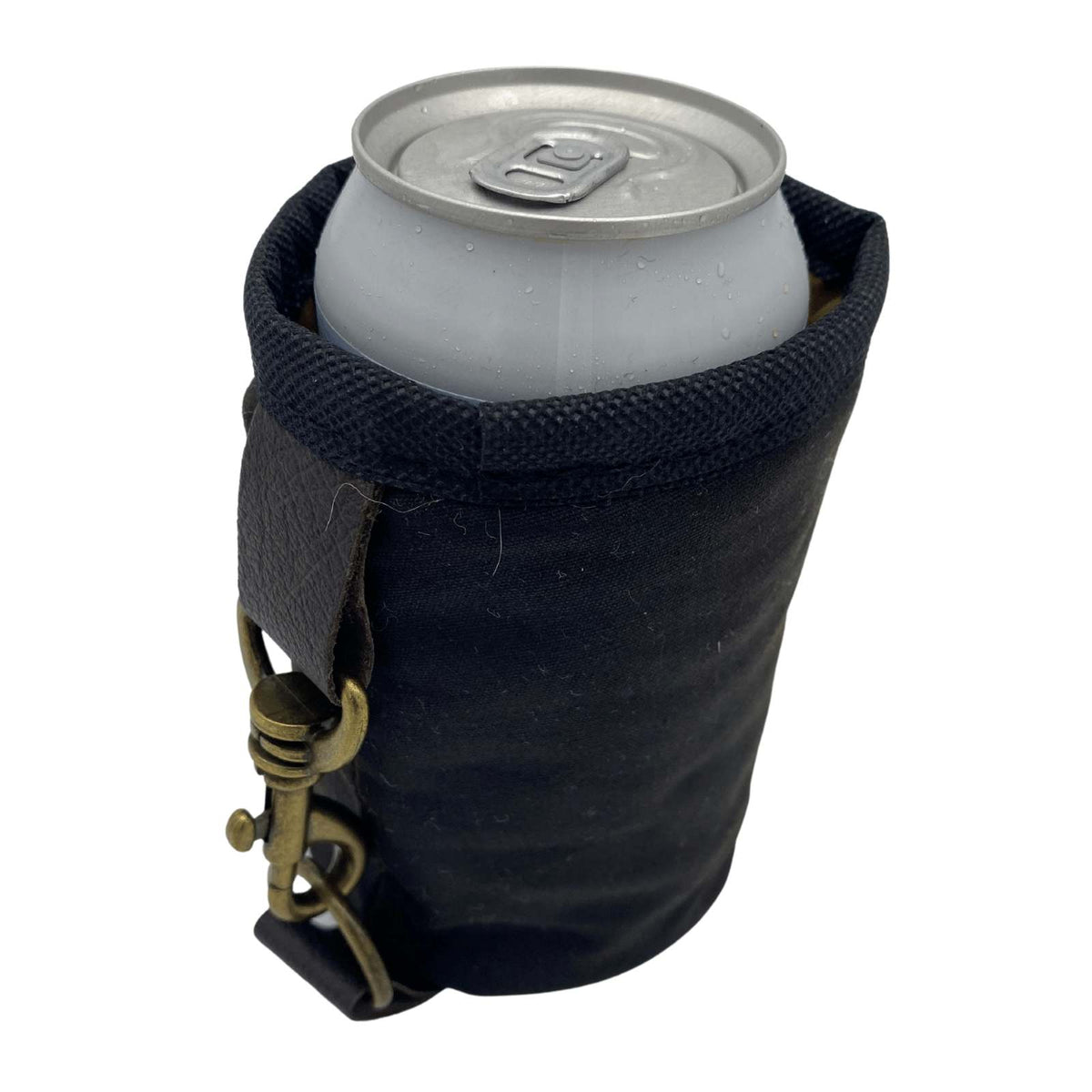 Jacaru 5069 Oilskin Stubby Holder with Brass Clip - Wool Lined (Made in Australia)