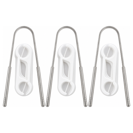 30pcs Dental Floss Picks & Stainless Steel Tongue Scraper Pack - Oral Care Kit