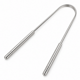 10pcs Dental Floss Picks & Stainless Steel Tongue Scraper Kit Set
