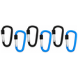 6x 8cm Carabiner D-Ring Holder Pack - Camping/Travel (Hook Lock)