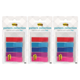 3x Post-it Pattern Flags Gingham Collection (Bulk Pack) - 11.9x43.2mm (683-PLAID1-S)