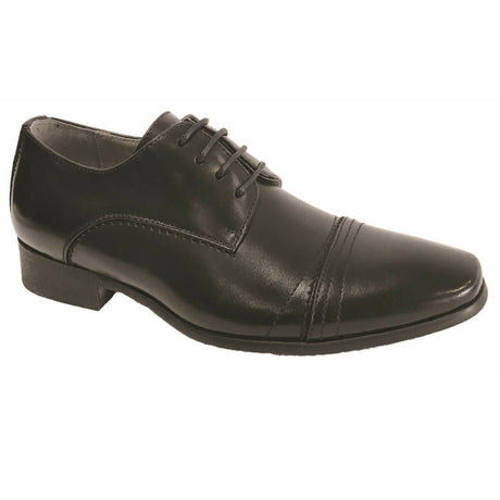 Grosby Tanner Boys Lace Up School Shoes - Black (Childrens/Kids)