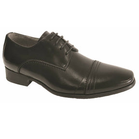 Grosby Tanner Boys Lace Up School Shoes - Black (Childrens/Kids)