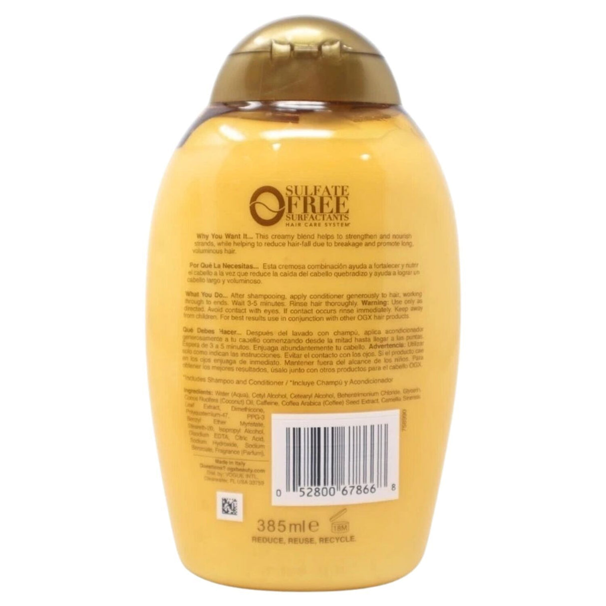 OGX 385ml Anti-Hair Fall Conditioner Coconut Caffeine
