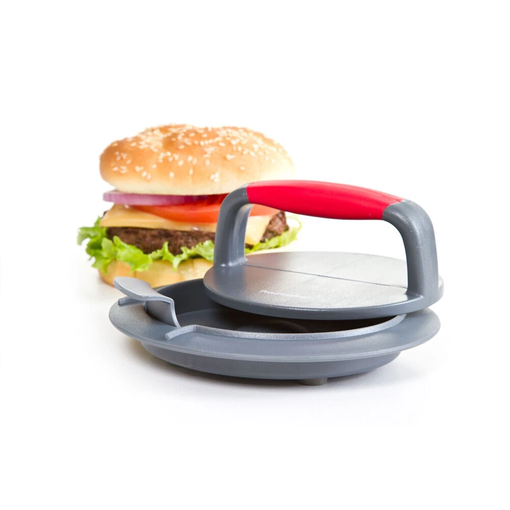 Progressive Prepworks Plastic Perfect Burger Press Hamburger Patty Moulder Grey