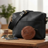 Jacaru 5530 Kangaroo Leather Coin Purse - Chestnut Brown (Embroidered Australia Map Made in Australia)