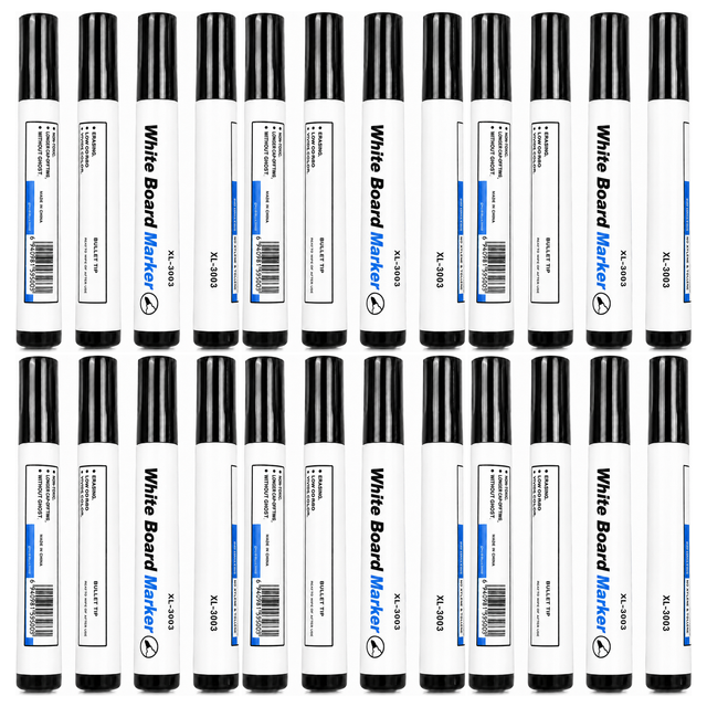24x White Board Markers Bulk Pack - Black Colour Only