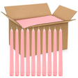 144x Pink Tapered Dinner Candles 25cm Bulk Pack - Unscented (Tall Wedding Table Candles)