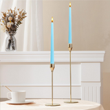 48x Blue Tapered Dinner Candles 25cm Bulk Pack - Unscented (Tall Wedding Table Candles)