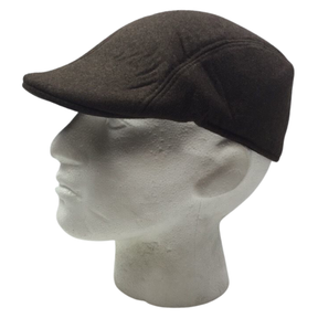 Mens Driving Cabbie Flat Cap Ivy Hat - Plain (Gatsby 20s Sboy Sun Flat) - Brown