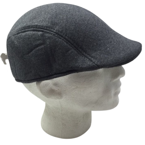 Mens Driving Cabbie Flat Cap Ivy Hat - Plain (Gatsby 20s Sboy Sun Flat) - Grey