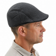 Mens Driving Cabbie Flat Cap - Grey (Gatsby 20s Ivy Hat)
