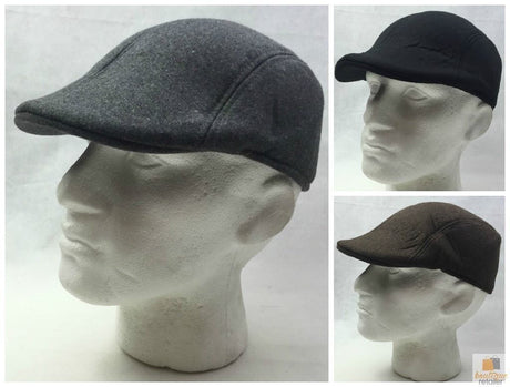 Mens Driving Cabbie Hat Gatsby 20s Ivy Cap Flat sboy Sun Flat Plain Colours - Grey