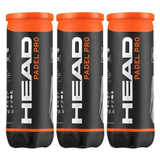 3x Head Padel Pro WPT Padel Balls Bulk Pack - 3 Cans of 3 Balls (9 Balls Total)