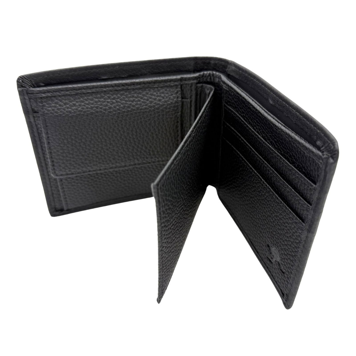 Jacaru 5786 Mens Kangaroo Leather Flap Wallet - Bi-Fold with Coin Pocket (12 x 9.5cm)