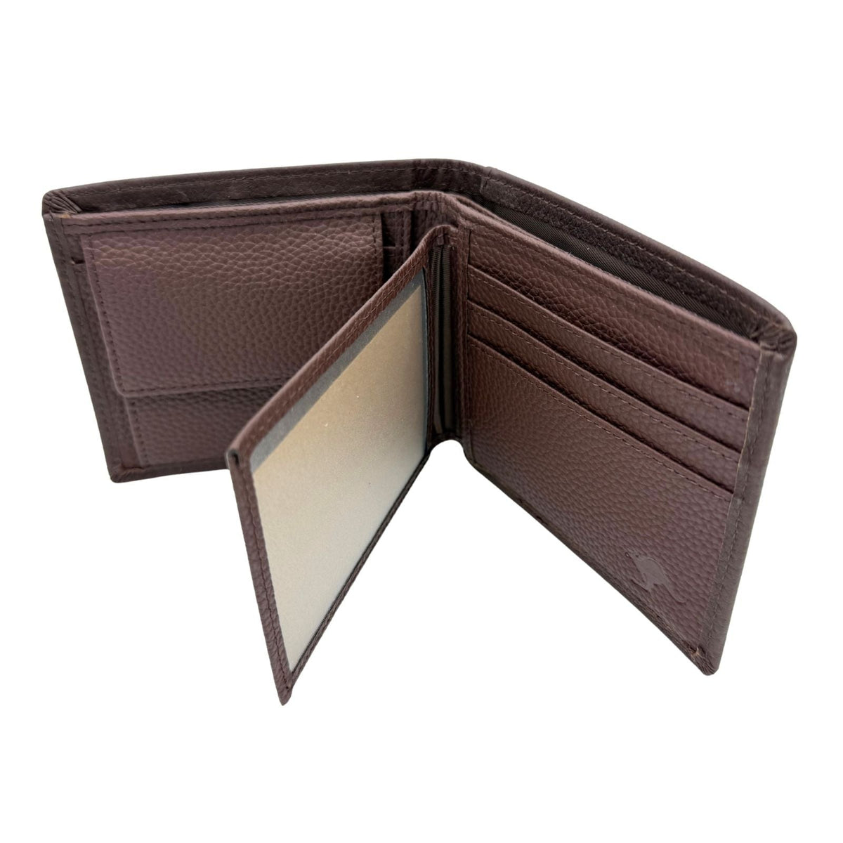 Jacaru 5786 Mens Kangaroo Leather Flap Wallet - Bi-Fold with Coin Pocket (12 x 9.5cm)