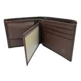 Jacaru 5786 Mens Kangaroo Leather Flap Wallet - Bi-Fold with Coin Pocket (12 x 9.5cm)