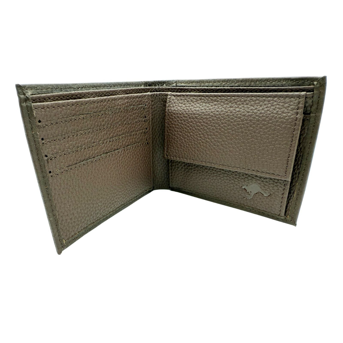 Jacaru 5787 Mens Kangaroo Leather Coin Wallet - Slimline with Card Slots (Gift Box)