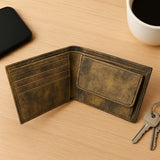 Jacaru 5787 Mens Kangaroo Leather Coin Wallet - Slimline with Card Slots (Gift Box)