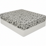 King Comforter Full Set w/ Fitted Sheet, 4 Pillow Covers & Comfofter - Flowers Black/White (6 Piece Set)