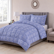 King Comforter Full Set w/ Fitted Sheet, 4 Pillow Covers & Comforter - Blue (6 Piece Set)