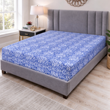 King Comforter Full Set w/ Fitted Sheet, 4 Pillow Covers & Comforter - Blue (6 Piece Set)