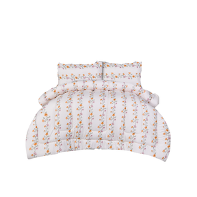 Queen Comforter Full Set w/ Fitted Sheet, 4 Pillow Covers & Comforter - Isabel (6 Piece Set)