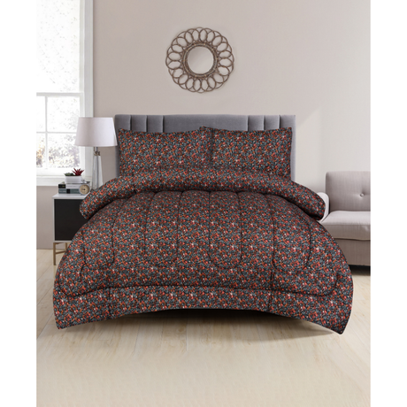 Queen Comforter Full Set w/ Fitted Sheet, 4 Pillow Covers & Comforter - Matilda (6 Piece Set)