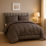 Queen Comforter Full Set w/ Fitted Sheet, 4 Pillow Covers & Comforter - Matilda (6 Piece Set)