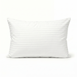 1x 800gsm Premium 100% Cotton Pillow w/ Cover - Standard Striped White (48x74cm)
